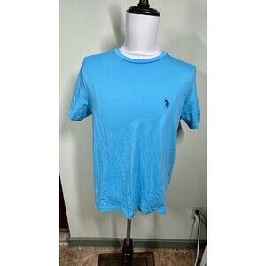 U.S. Polo Assn Mens Sz S Baby Blue Crewneck Pony Logo Short Sleeve Tee T-Shirt